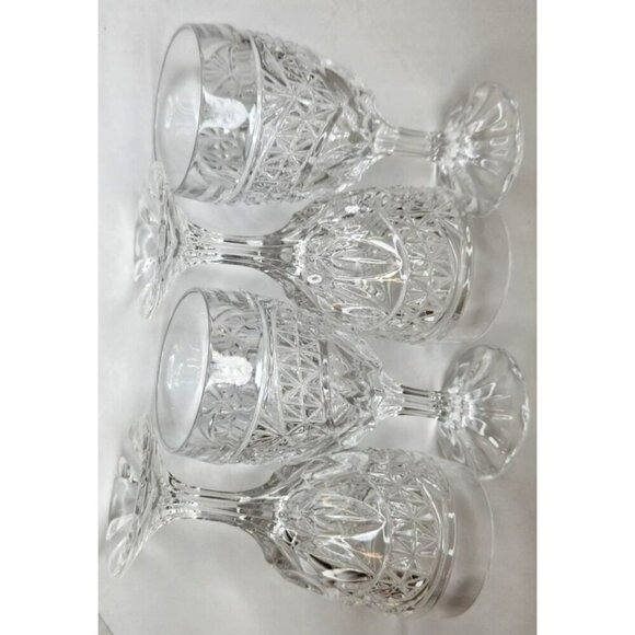 Vintage Set Of 4 Crystal d'Adriana LUNA 6 inch Water Goblets/Wine Glasses - Picture 7 of 16